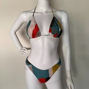 two piece abstract bikini